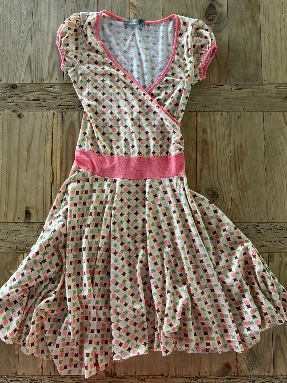Vintage Doki Geki Faux Wrap Dress